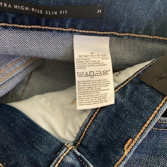 NWT BANANA REPUBLIC ULTRA HIGH RISE SLIM FIT ANKLE LENGTH JEANS SIZE 34 - Picture 6 of 14